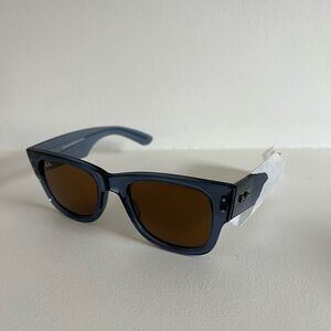 Mega Wayfarer Ray-Ban Blue Navy Sunglasses with Brown Lenses